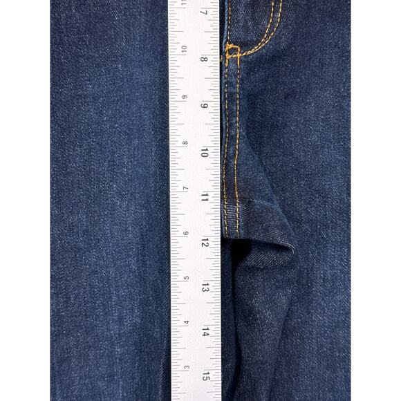 Anthropologie Jeans 27 Womens Pilcro Skinny Leg Split Hem High Rise Dark Denim - Picture 4 of 7